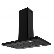 Frihängande köksfläktVENEK Orbis svart 90cm