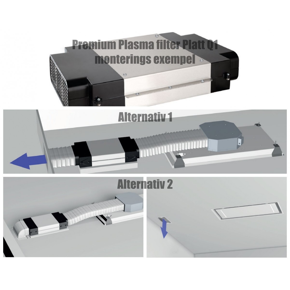 Takintegrerad köksfläkt  Swedluxury LYXOR svart glas|Standard Line