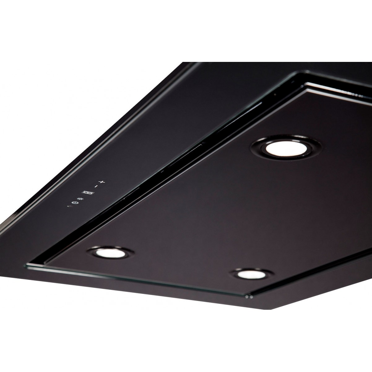 Takintegrerad köksfläkt  Swedluxury LYXOR svart glas|Standard Line