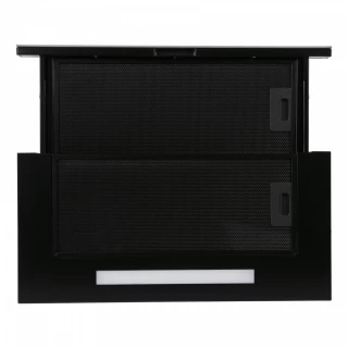 Underbyggnads/Utdragbar köksfläkt  50cm/60cm svart+svart glas|SWEDLUXURY|Aries