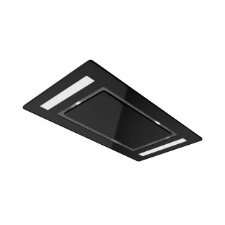 Takintegrerad köksfläkt VENEK|Astral| svart glas