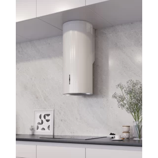 Vägghängd cylinder köksfläkt 40cm vit|SWEDLUXURY|Baltic