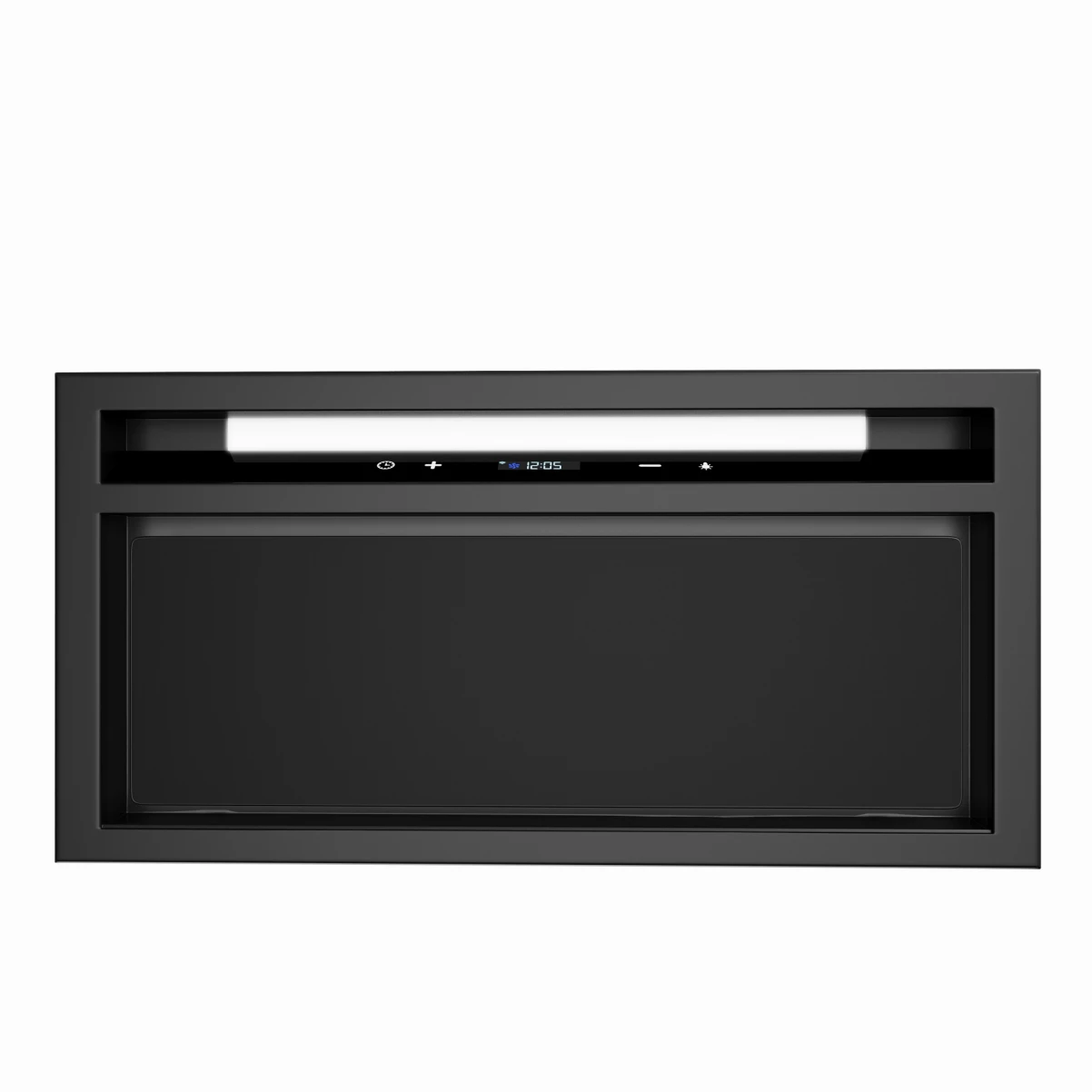Underbyggnads/inbyggnads köksfläkt  60cm svart+ svart glas|VENEK|Discreet