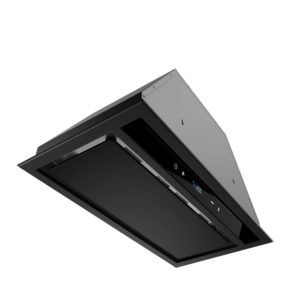 Underbyggnads/inbyggnads köksfläkt  60cm svart+ svart glas|VENEK|Discreet