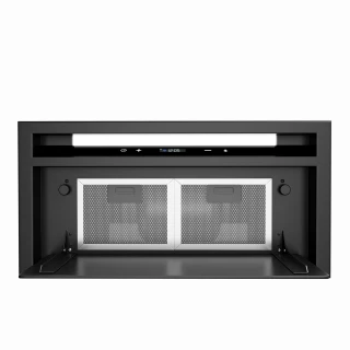 Underbyggnads/inbyggnads köksfläkt  60cm svart+ svart glas|VENEK|Discreet