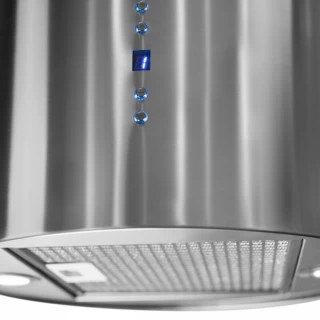 Vajerhängd cylinder köksfläkt 40cm rostfritt stål|SWEDLUXURY|Explorer Xs