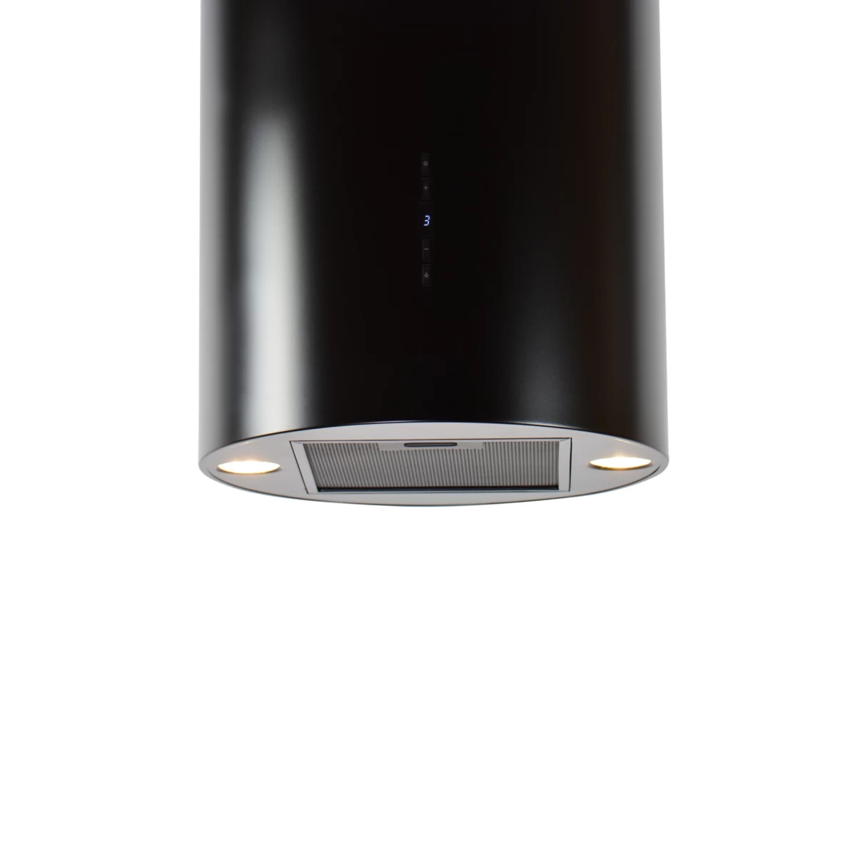 Frihängande cylinder köksfläkt 40cm svart|SWEDLUXURY|Explorer Z
