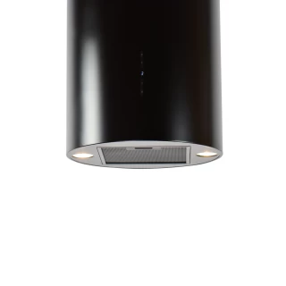 Frihängande cylinder köksfläkt 40cm svart|SWEDLUXURY|Explorer Z