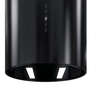 Vägghängd cylinder köksfläkt 40cm svart|SWEDLUXURY|Harmony