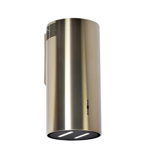 Vägghängd cylinder köksfläkt 40cm guld/mässing|SWEDLUXURY|Harmony