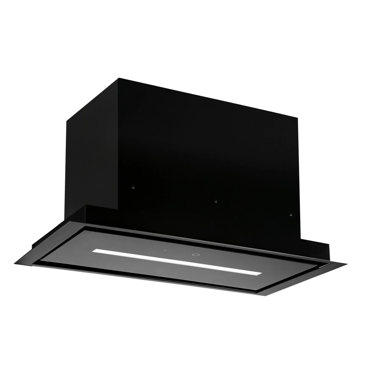 Underbyggnads  köksfläkt  60cm svart+ svart glas|SWEDLUXURY|Infinity