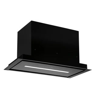 Underbyggnads  köksfläkt  60cm svart+ svart glas|SWEDLUXURY|Infinity
