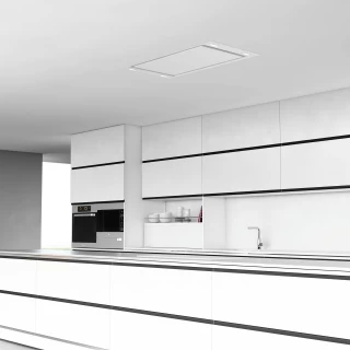 Takintegrerad köksfläkt  Swedluxury KAPPA rostfri / vit|Premium Line