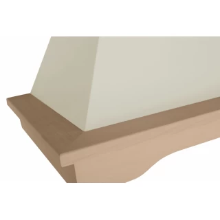 Vägghängd köksfläkt beige + bokträ list 60 cm / 90 cm|SWEDLUXURY|Landet