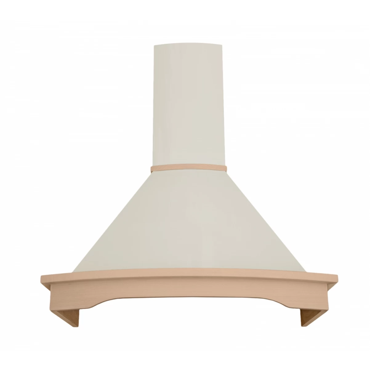 Vägghängd köksfläkt beige + bokträ list 60 cm / 90 cm|SWEDLUXURY|Landet