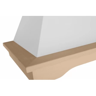 Vägghängd köksfläkt vit+ bokträ list 60 cm / 90 cm|SWEDLUXURY|Landet