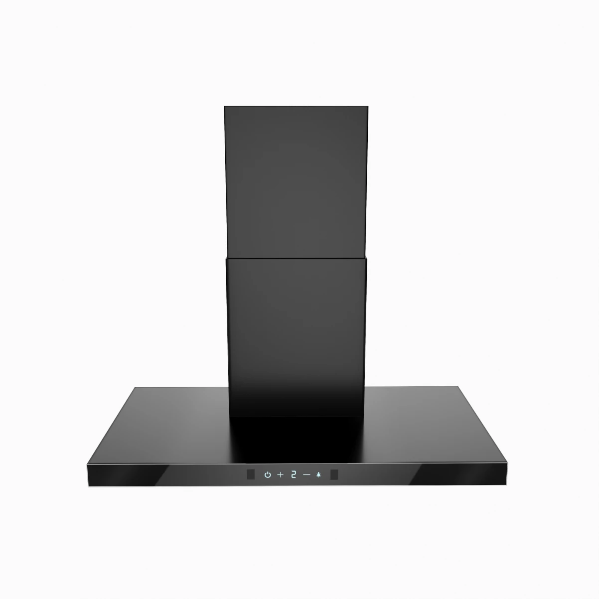 Vägghängd köksfläkt 60cm/90cm svart+svart glas|VENEK|Lotus