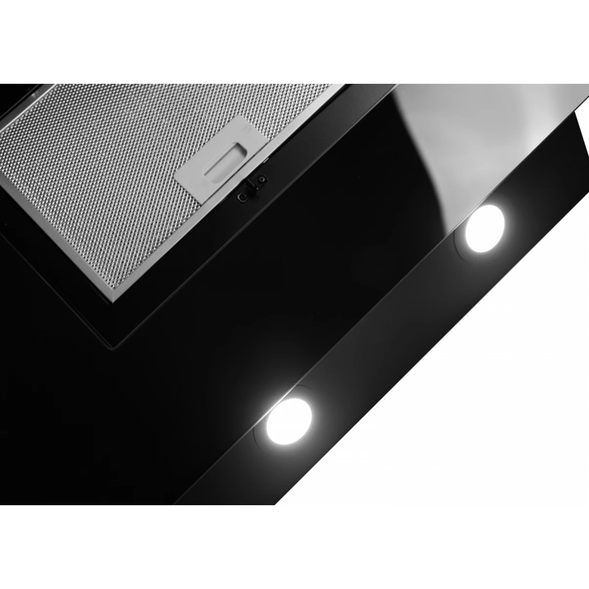 Vägghängd köksfläkt svart glas 60cm/80cm|SWEDLUXURY| Rosvik
