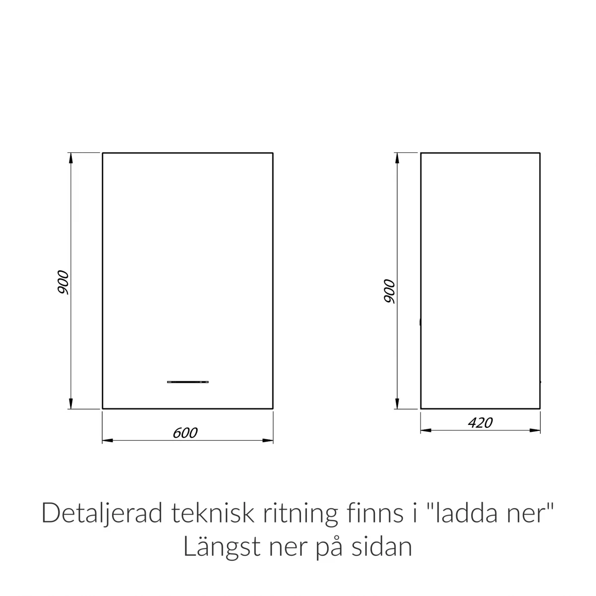Premium line vägghängd köksfläkt SEMPRE LYX 60cm svart matt