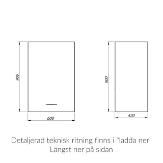 Premium line vägghängd köksfläkt SEMPRE LYX 60cm svart matt