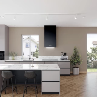 Premium line vägghängd köksfläkt SEMPRE LYX 60cm svart matt