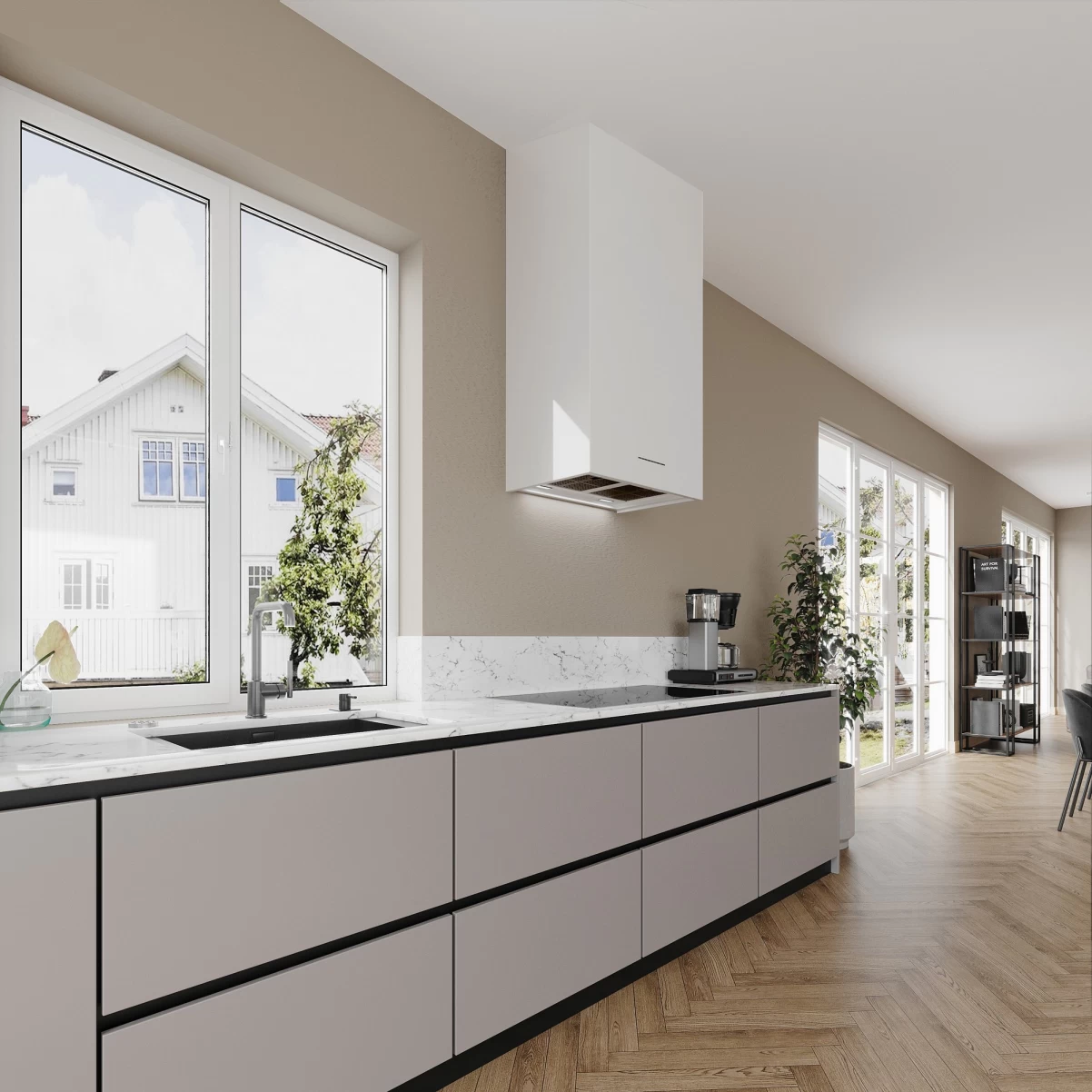 Premium line vägghängd köksfläkt SEMPRE LYX 60cm svart matt