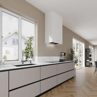 Premium line vägghängd köksfläkt SEMPRE LYX 60cm svart matt