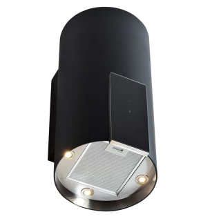 Vägghängd cylinder köksfläkt svart|SWEDLUXURY| VOGUE|Premium Line