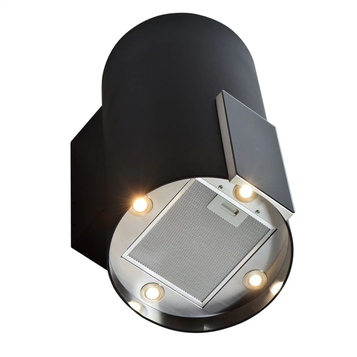 Vägghängd cylinder köksfläkt svart|SWEDLUXURY| VOGUE|Premium Line