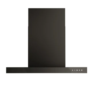 Vägghängd köksfläkt 60cm/90cm svart+svart glas|SWEDLUXURY|Zenit Lyx