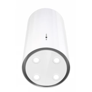Frihängande cylinder köksfläkt 40cm vit|SWEDLUXURY|Explorer Lyx