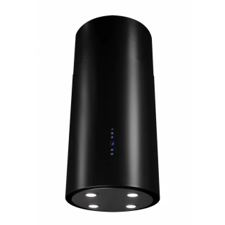 Frihängande cylinder köksfläkt 40cm svart|SWEDLUXURY|Explorer Lyx