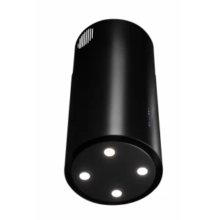 Frihängande cylinder köksfläkt 40cm svart|SWEDLUXURY|Explorer Lyx