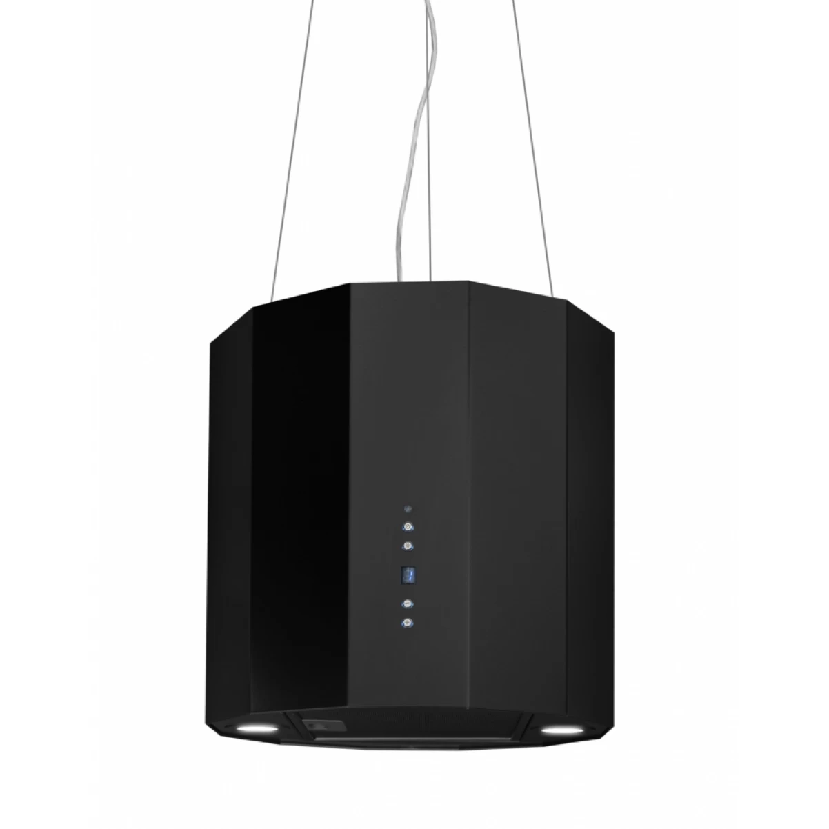 Vajerhängd cylinder köksfläkt 40cm svart|SWEDLUXURY|Geneve Xs