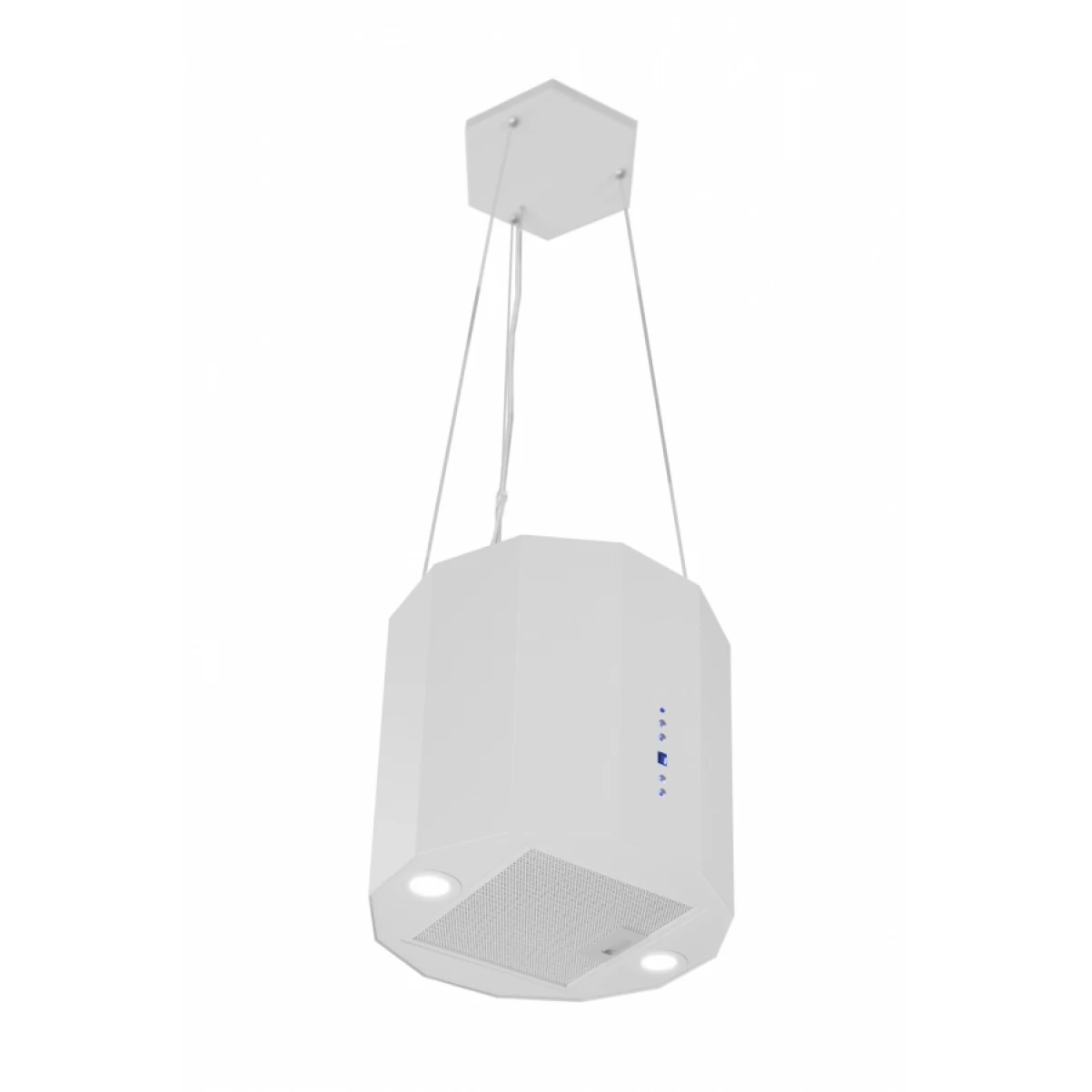 Vajerhängd cylinder köksfläkt 40cm vit|SWEDLUXURY|Geneve Xs