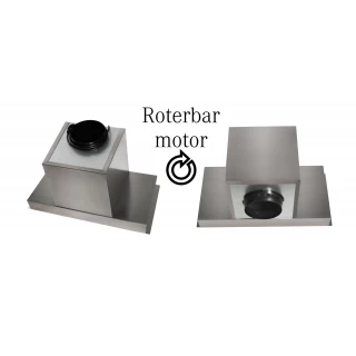 Underbyggnads  köksfläkt  60cm/90cm rostfritt stål+ vit glas|SWEDLUXURY|Enzo Lyx