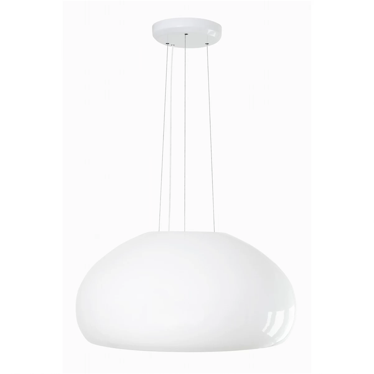 Vajerhängd keramisk köksfläkt 40cm vit + vit glas |SWEDLUXURY|Impresario