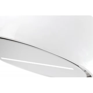 Vajerhängd keramisk köksfläkt 40cm vit + vit glas |SWEDLUXURY|Impresario