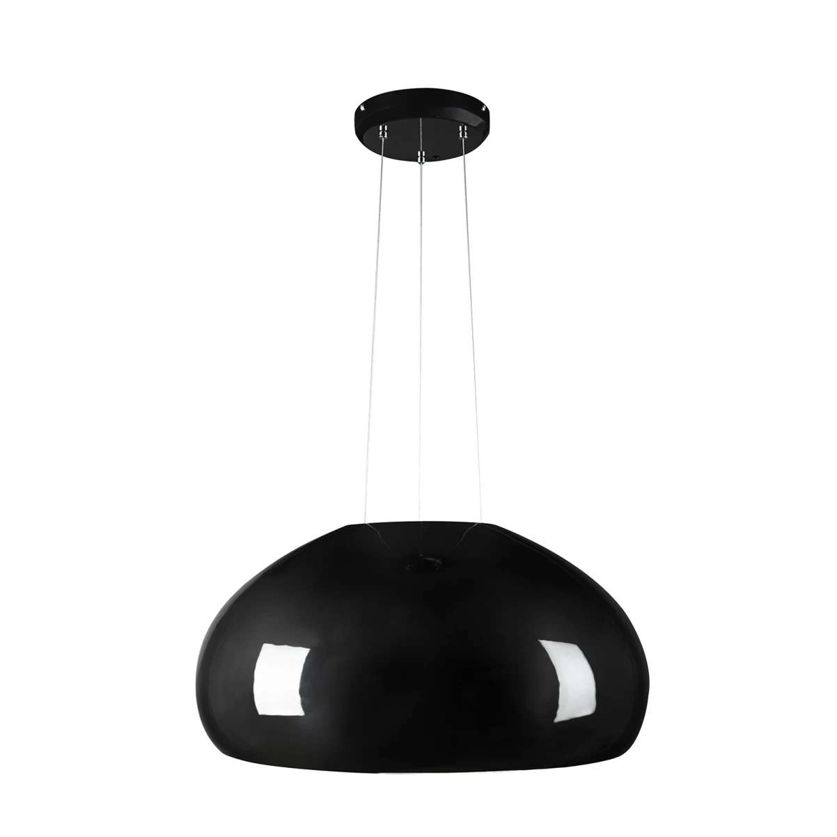 Vajerhängd keramisk köksfläkt 40cm svart + svart glas |SWEDLUXURY|Impresario