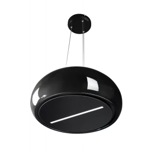 Vajerhängd keramisk köksfläkt 40cm svart + svart glas |SWEDLUXURY|Impresario