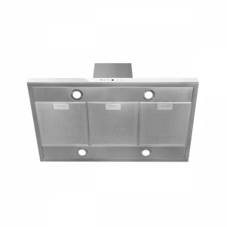 Frihängande köksfläkt 60cm / 90 cm rostfritt stål+ vit glas|SWEDLUXURY|Pacific