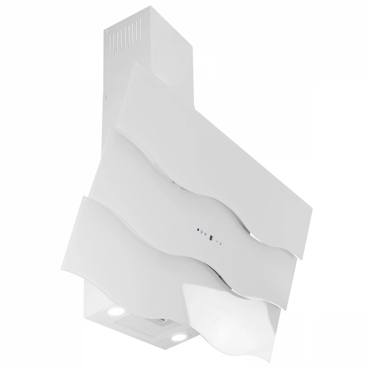 Vägghängd köksfläkt vit glas 60cm/90cm|SWEDLUXURY| Wave
