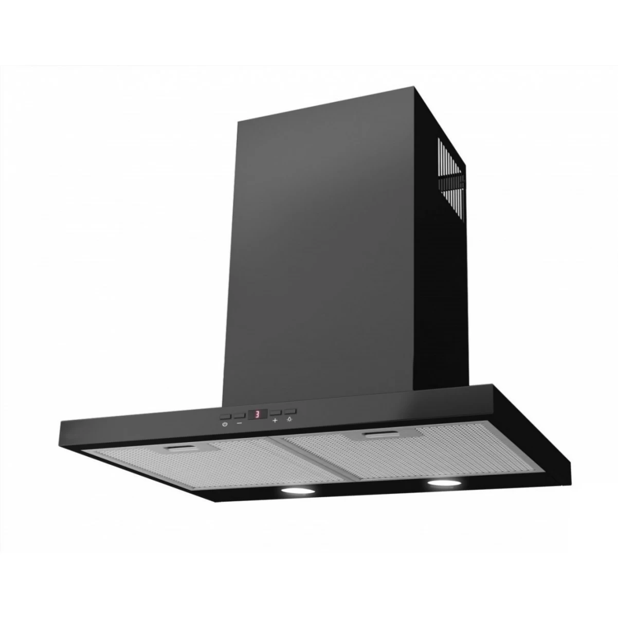 Vägghängd köksfläkt 60cm svart|SWEDLUXURY|Juno