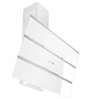 Vägghängd köksfläkt vit glas 60cm/80cm/90cm|SWEDLUXURY| Kaskade Lyx