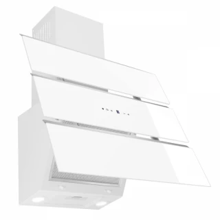 Vägghängd köksfläkt vit glas 60cm/80cm/90cm|SWEDLUXURY| Kaskade Lyx
