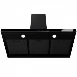 Vägghängd köksfläkt svart+svart glas 60cm/90cm|SWEDLUXURY| Pacific Vg