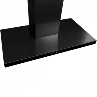 Vägghängd köksfläkt svart+svart glas 60cm/90cm|SWEDLUXURY| Pacific Vg