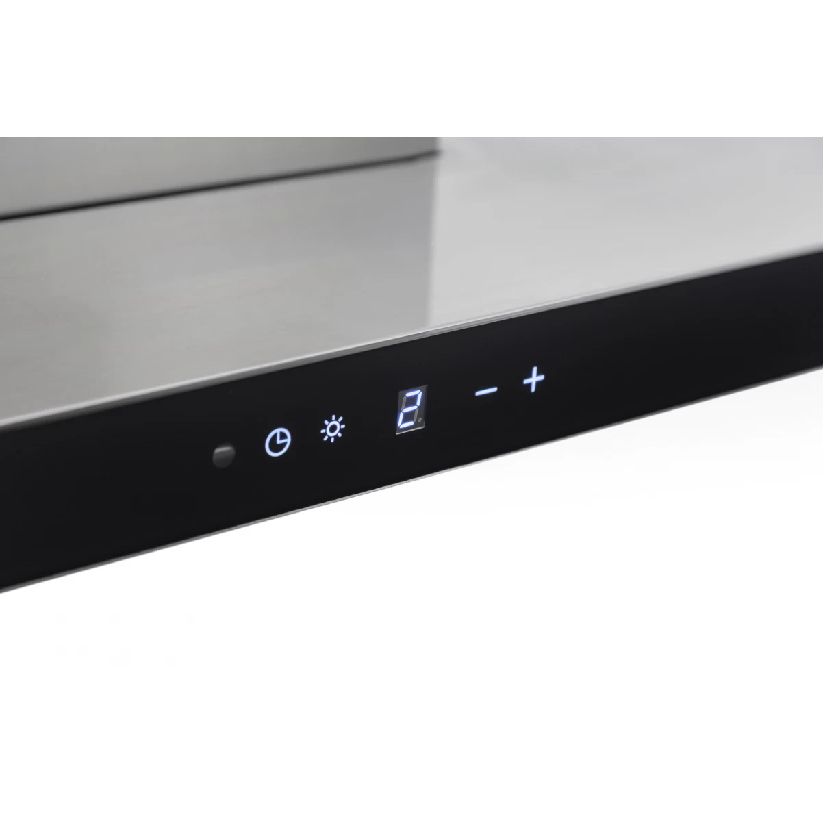 Vägghängd köksfläkt rostfrtitt stål+svart glas 60cm/90cm|SWEDLUXURY| Pacific Vg