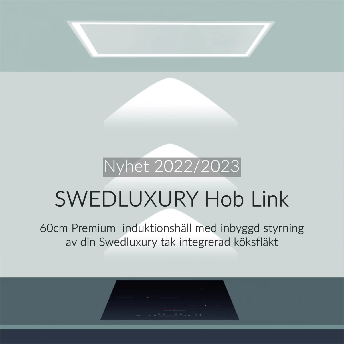 Takintegrerad köksfläkt  Swedluxury ZETA vit |Premium Line