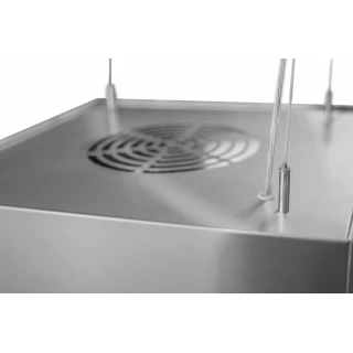 Vajerhängd fyrkantig köksfläkt 40cm rostfri|SWEDLUXURY|Samantha